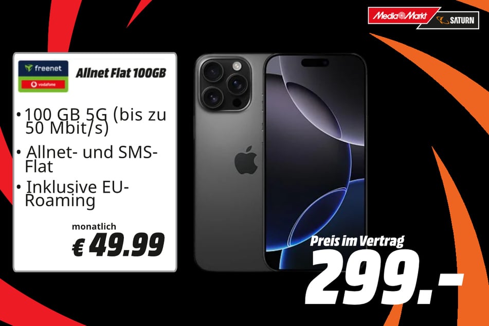 Apple iPhone 16 Pro Max im günstigen freenet-Tarif