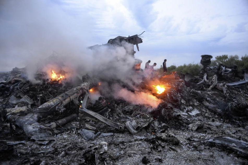 Das Trümmerfeld des abgeschossenen MH17-Fluges.