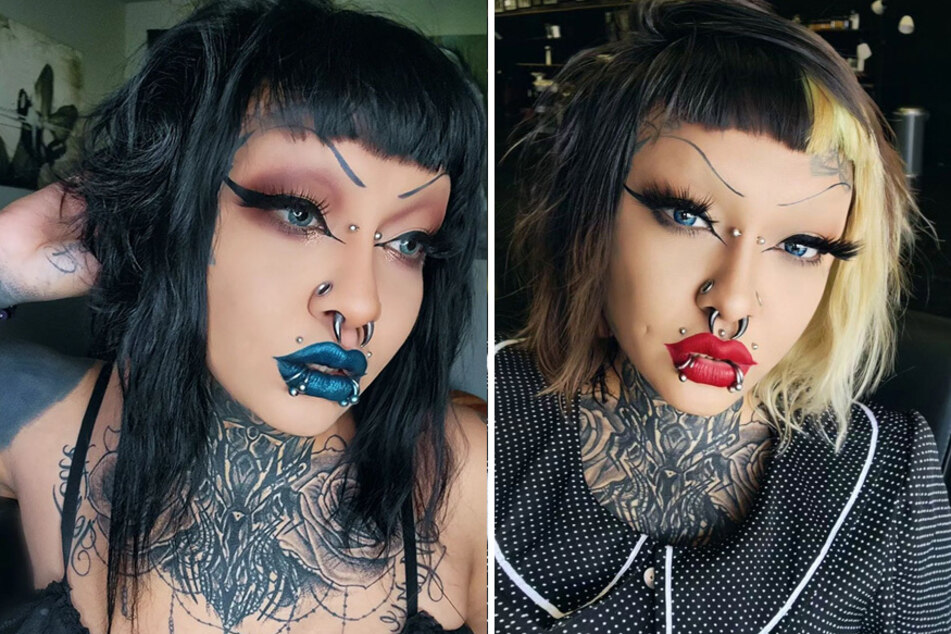 Tattoo enthusiast who's spent over 70 hours modifying her looks hopes to "inspire"