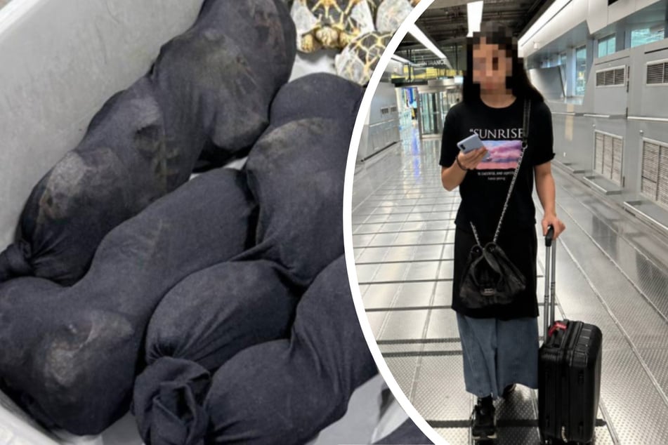 Frau bewegt sich komisch: Als sie im Security-Check am Flughafen kontrolliert wird, ist klar, wieso