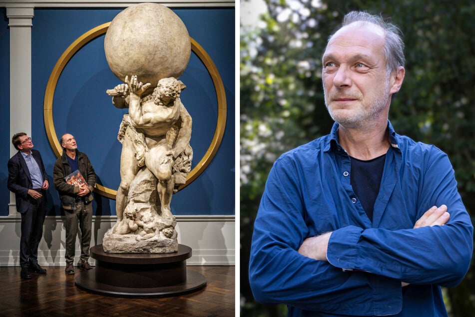 Martin Brambach (58) ist neugierig auf Dresden und will noch viel entdecken. In den Alten Meistern schaute er sich mit Sammlungschef Holger Jacob-Friesen die neue Ausstellung "Herkules" an.
