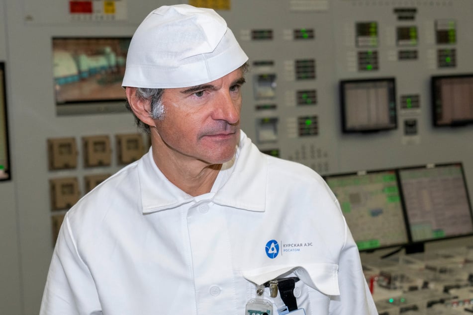 Der Chef der IAEA, Rafael Grossi, besuchte am Dienstag das frontnahe Kraftwerk Kursk.