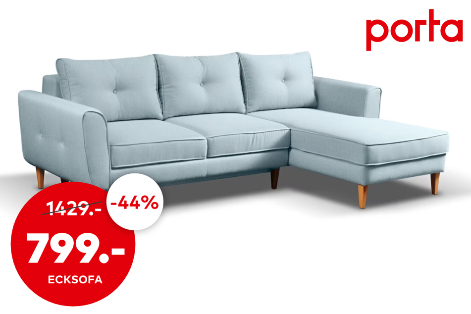 Ecksofa für 799 statt 1.429 Euro.