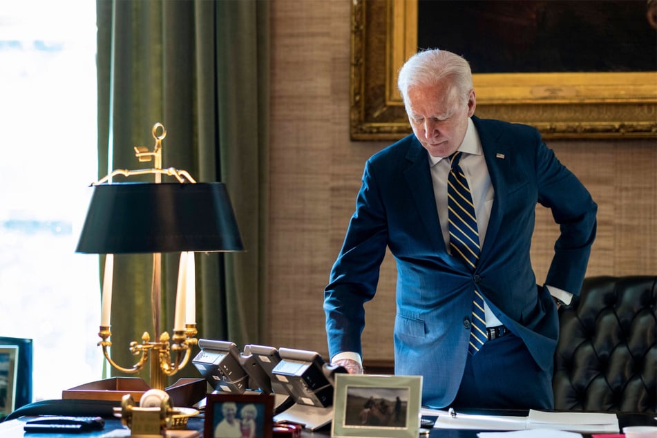 President Joe Biden held a phone call with Ukrainian President Volodymyr Zelenskyy on Friday from the White House to discuss the ongoing crisis in Ukraine.