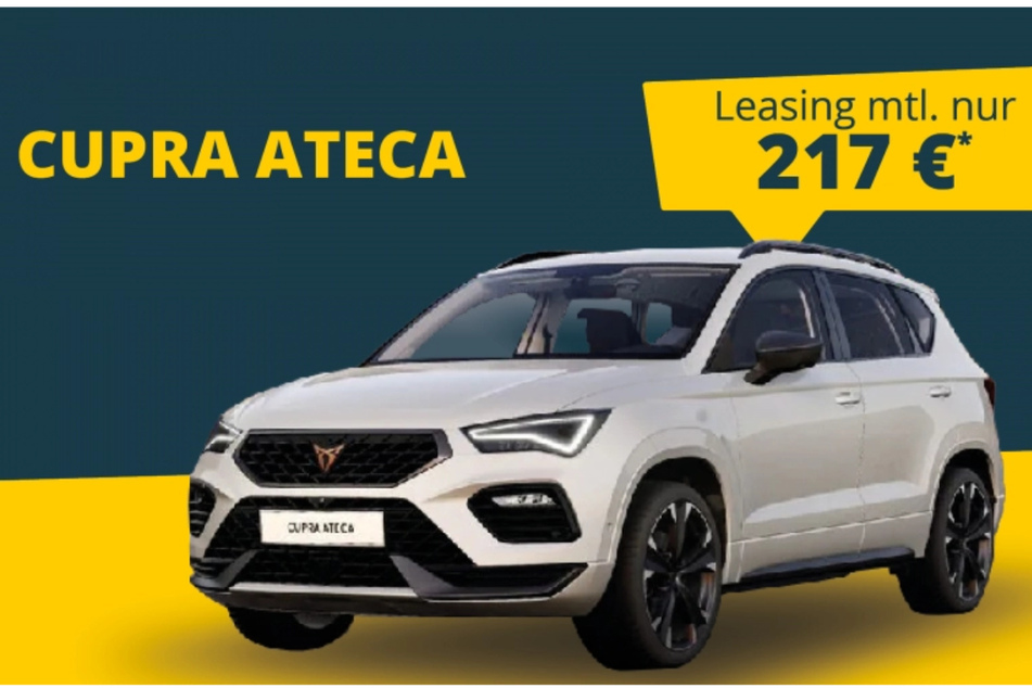 Der sportlichste Wagen aller vorgestellten Fahrzeuge ist der Cupra Ateca, der dennoch viel Platz für alle Insassen bietet.