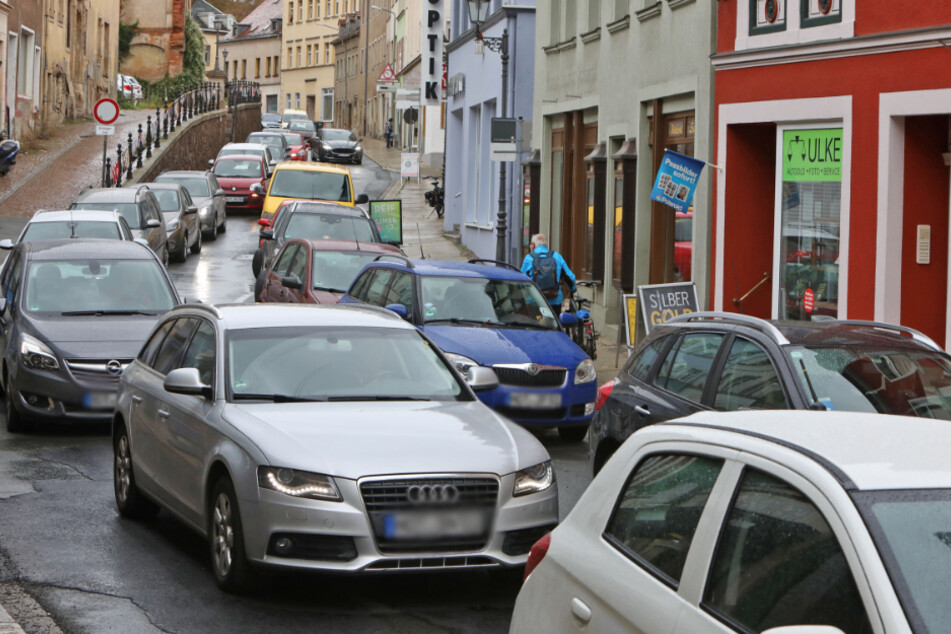 Auf der Dresdner Straße gab es einen langen Stau.