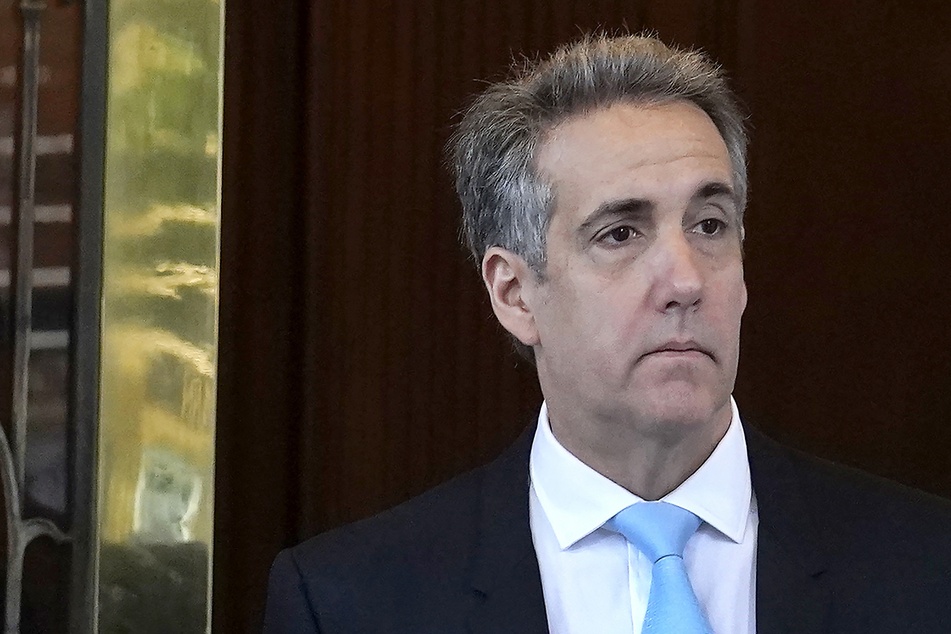 Former Trump attorney Michael Cohen (pictured) departs his home for Manhattan Criminal Court for the trial of former President Donald Trump for allegedly covering up hush money payments linked to extramarital affairs in New York City, on Tuesday.