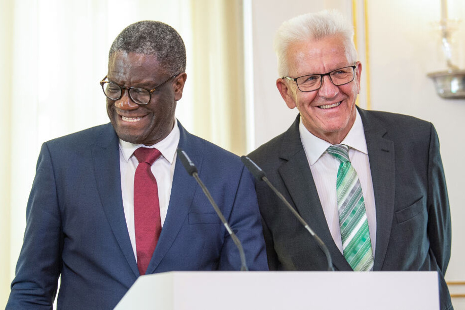 Denis Mukwege (links im Bild) und Winfried Kretschmann.