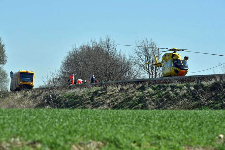 Mit dem Rettungshubschrauber ging es in ein Dresdner Krankenhaus.