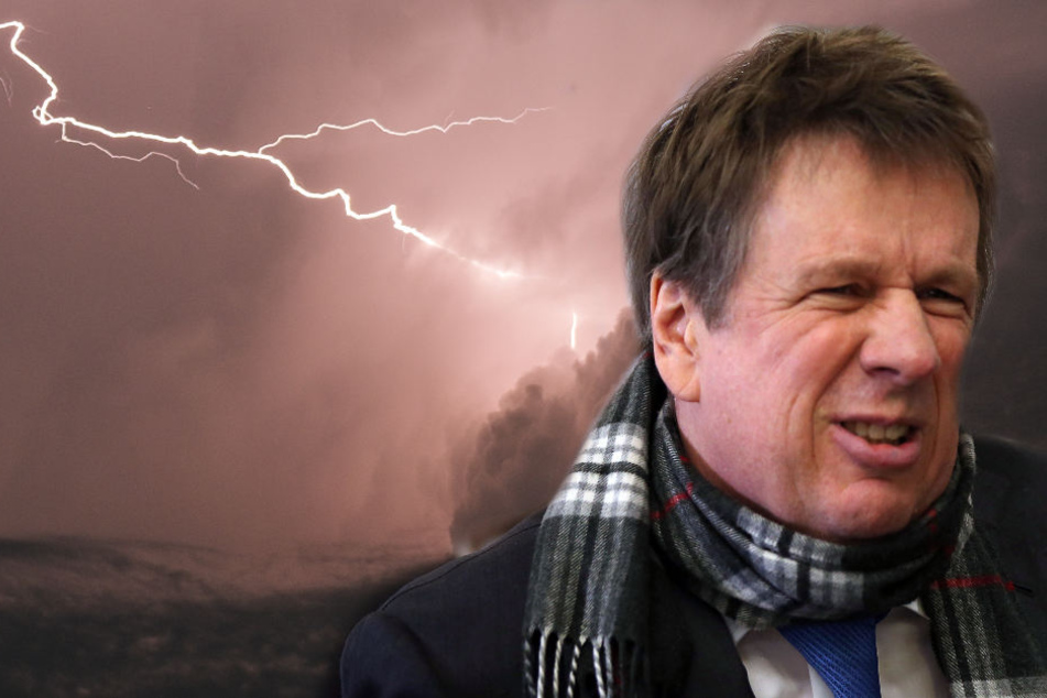 Jörg Kachelmann (59) twitterte nach dem Blitzeinschlag in einer Kita: "Köthen lügt wie gedruckt". Nun haben sich die Einwohner zu Wort gemeldet. (Bildmontage)