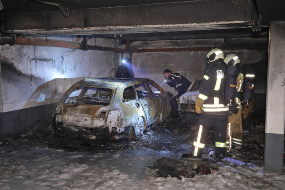 Der Brand des Fluchtswagens in der Tiefgarage verursachte einen Schaden im sechsstelligen Bereich.