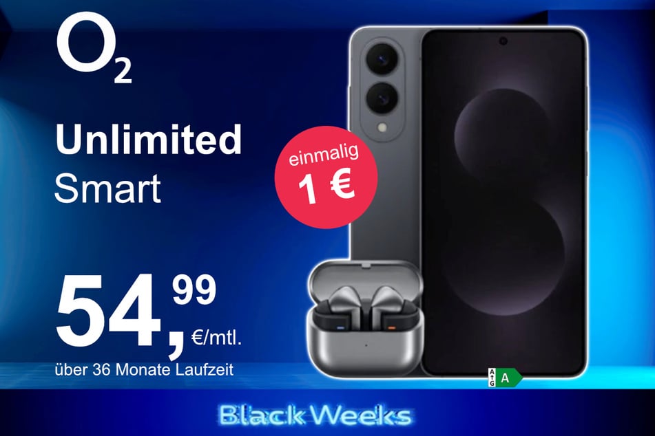 Das Samsung Galaxy S25 Edge + Buds 3 Pro im o2 Mobile Unlimited Smart für einmalig 1 Euro.