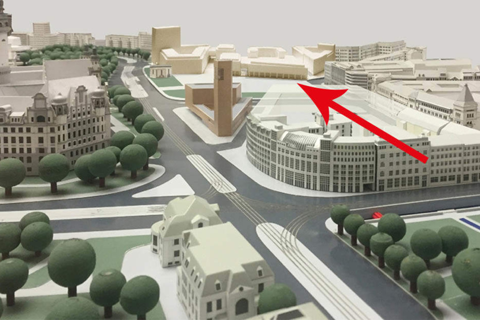 Der Masterplan zur Bebauung des Wilhelm-Leuschner-Platzes im Leipziger Zentrum steht.