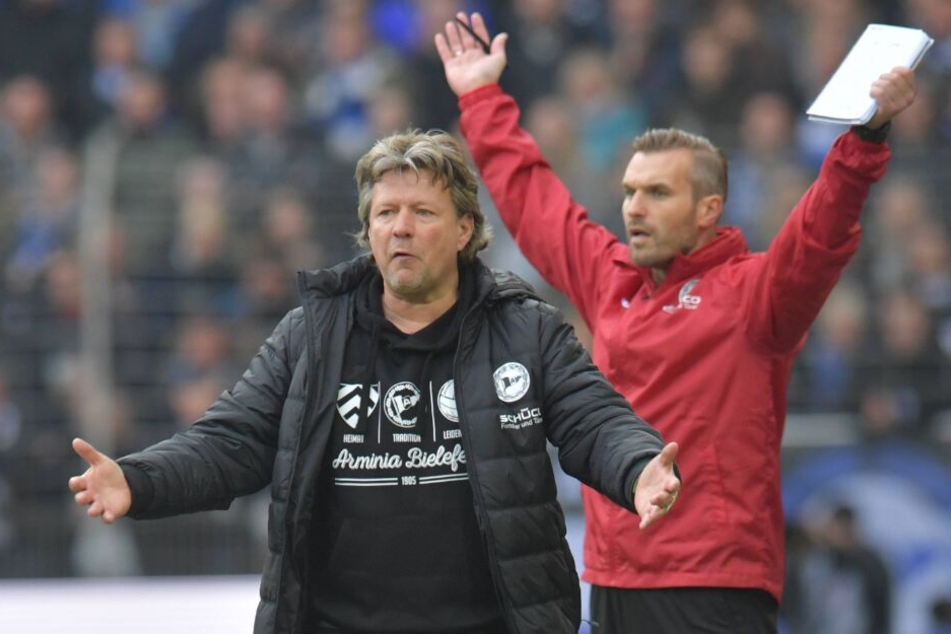 Bei Arminia Bielefeld arbeiteten Trainer Jeff Saibene (l.) und Carsten Rump schon erfolgreich zusammen.