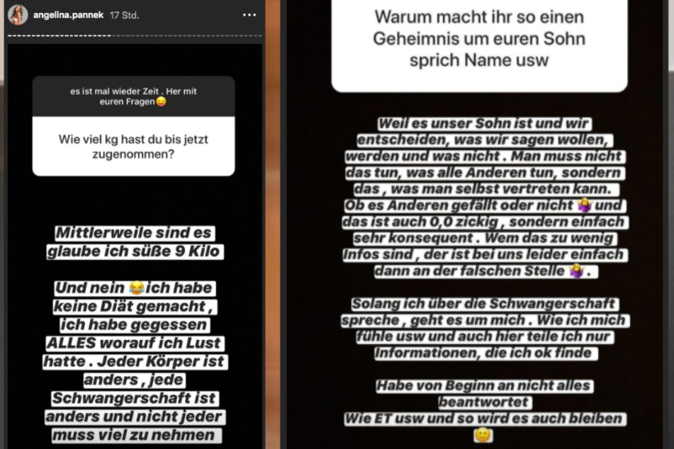 Die Influencerin hat in der Schwangerschaft neun Kilogramm zugenommen.