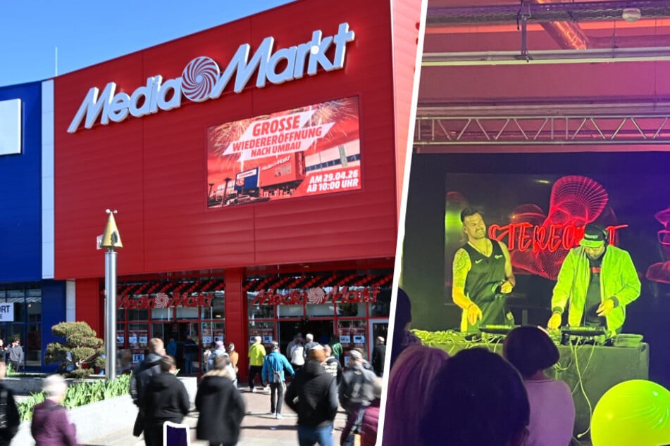Chemnitz: Chemnitzer MediaMarkt feiert Wiedereröffnung mit Stereoact im leergeräumten Saturn: "Fast schon Club-Atmosphäre"