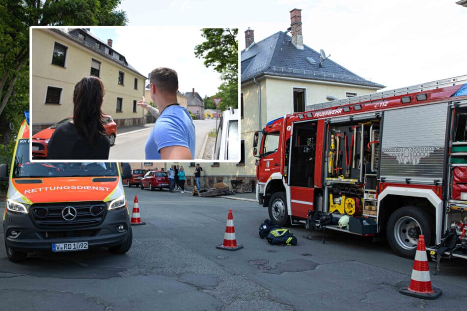 Wohnungsbrand im Vogtland: Paar rettet Nachbarin das Leben