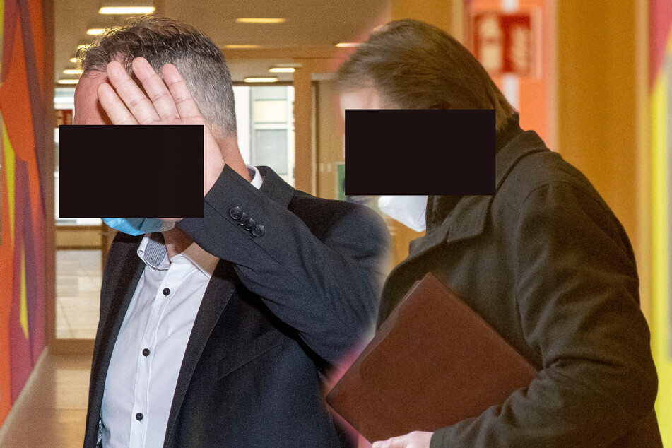 Peter R. (52, l.) und Andreas D. (55) kamen zum "kurzen Prozess" ins Gericht. Das Verfahren gegen beide wurde ganz fix eingestellt.