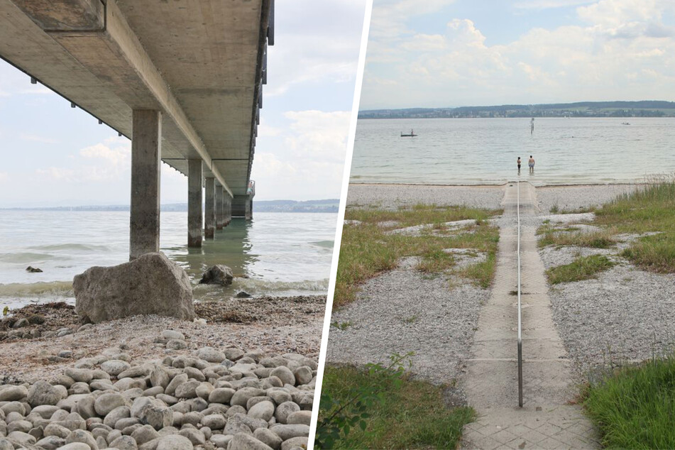 Schiffe bleiben am Ufer: Wasserstand im Bodensee so niedrig wie seit Jahren nicht mehr
