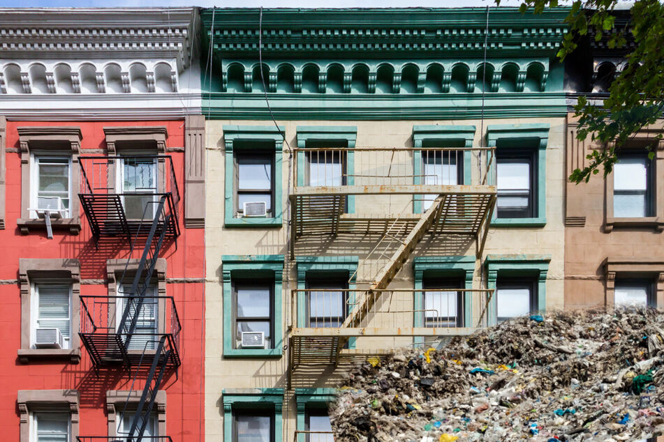 The Brooklyn apartment was so full of garbage, NYPD had to climb in through the window using the third-floor fire escape (stock image).