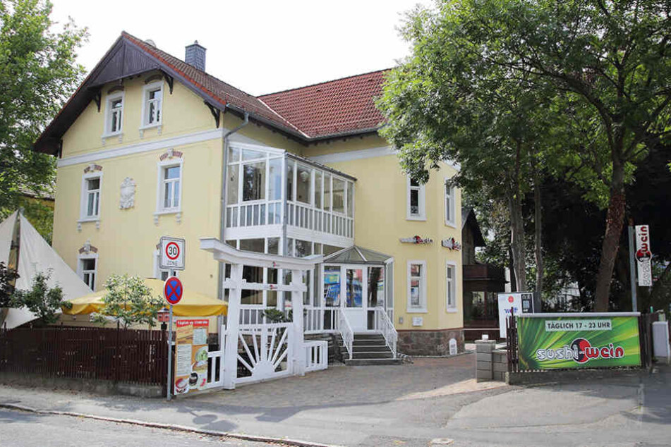 Auch in das Radebeuler Restaurant "Sushi & Wein" brachen die Täter
ein.