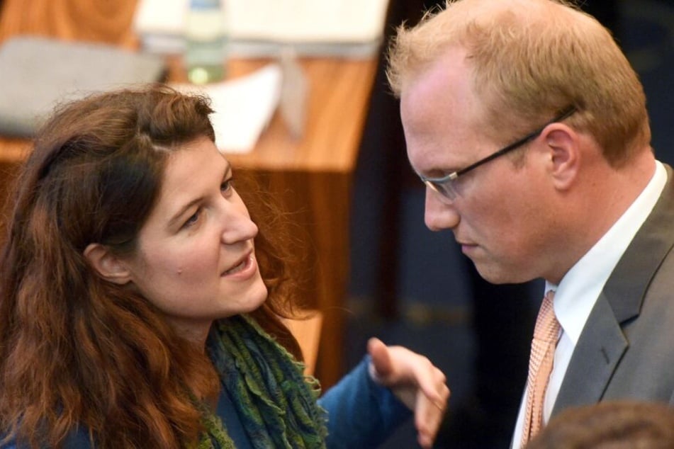 Kirsten Jahn mit SPD-Politiker Jochen Ott.