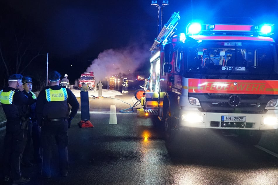 Die A1 musste für die Arbeiten rund eine Stunde gesperrt werden.