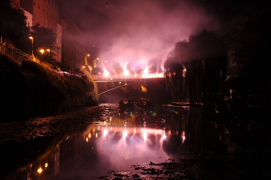 Feuerwerk über dem Karl-Heine-Kanal. Das war 2010.