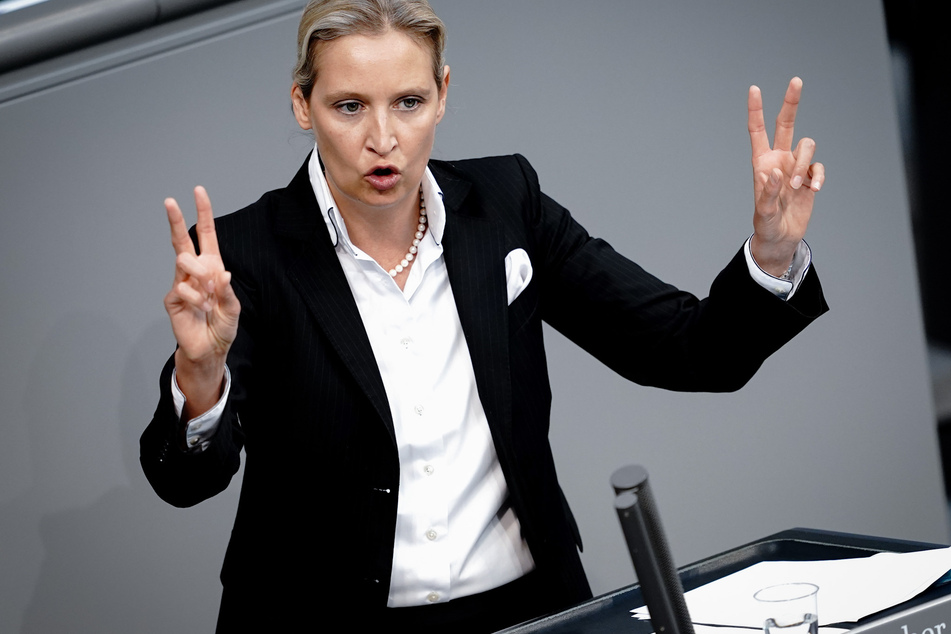 AfD-Vorsitzende Alice Weidel (42) wetterte am Freitag gegen Merkel.