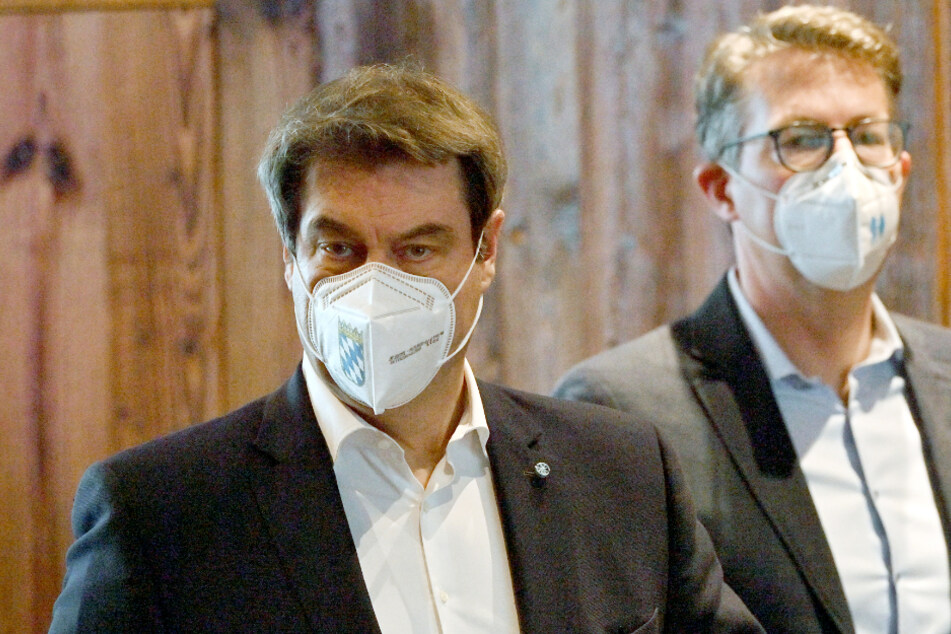 Markus Söder (54, l.), CSU-Parteivorsitzender und bayerischer Ministerpräsident, und Markus Blume (46), CSU-Generasekretär.