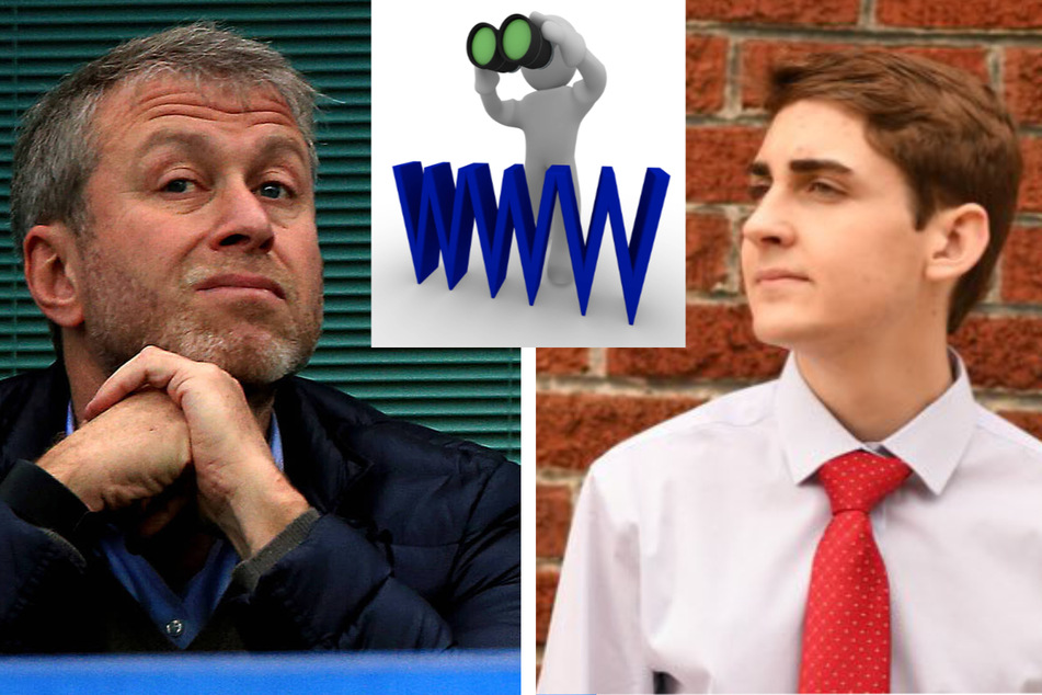 Roman Abramovich (l.) is one of many Russian oligarchs whose aircraft is being tracked by teen Jack Sweeney (r.).