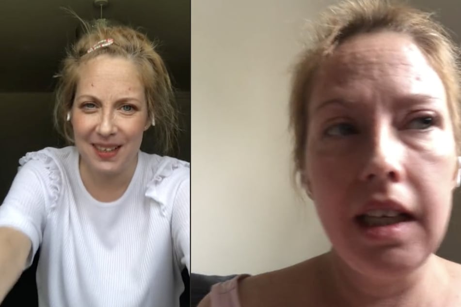 Um die Rührstäbe zu entfernen, musste die Britin sich ein paar Haare abschneiden. Auf TikTok präsentiert sich Natalie mit ihrer neuen "Frisur".