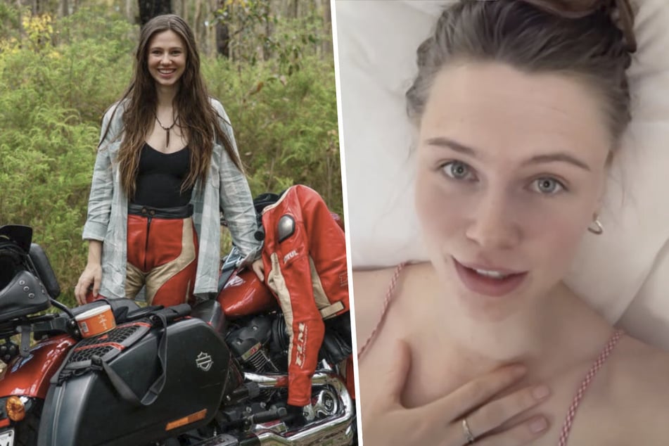 Die Influencerin "Affe auf Bike" (25) ist aktuell mit ihrem Motorrad in Australien unterwegs.