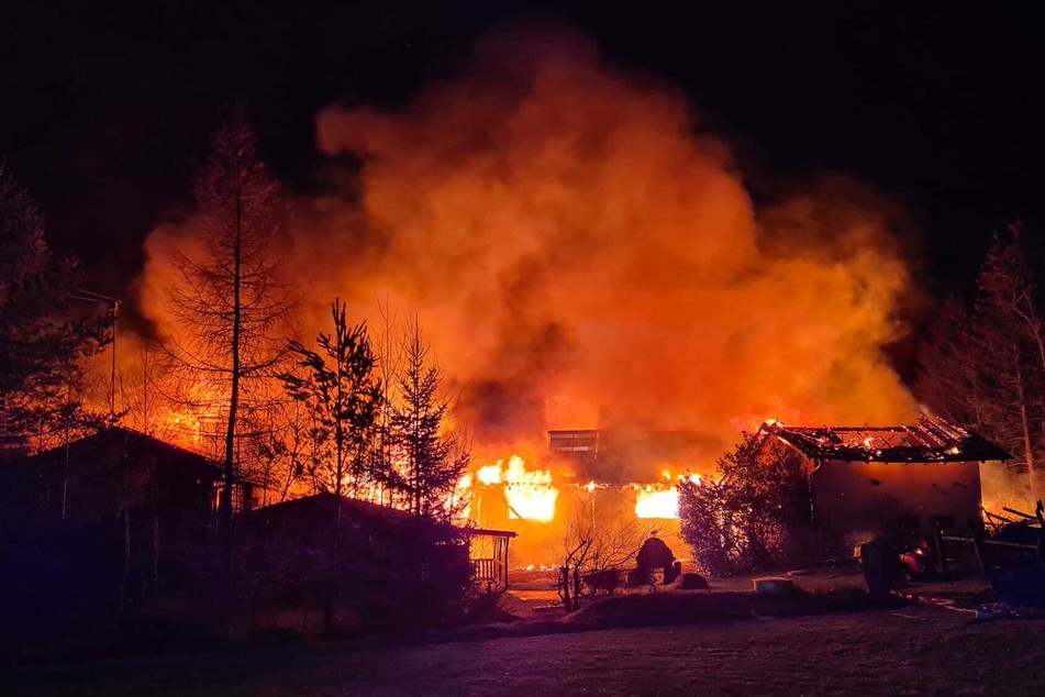Im Landreis Harz brannte am Samstagmorgen eine Ferienanlage.