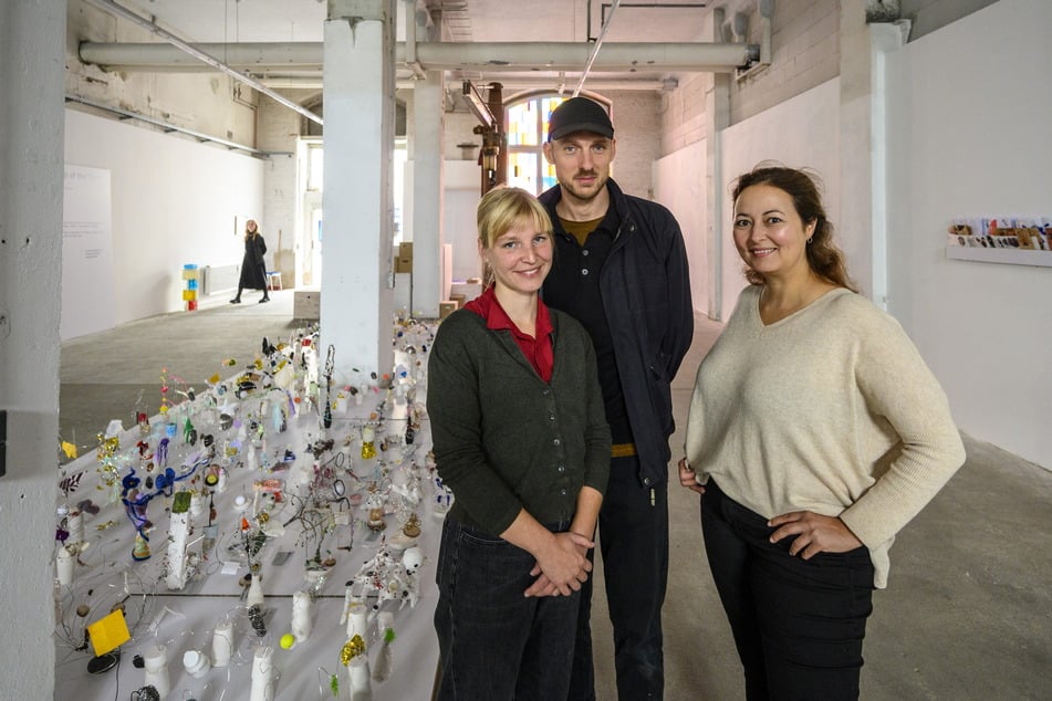 Christin Deringer (l.) und Sebastian Henning kuratieren die Jugendkunstausstellung beim "Pochen".