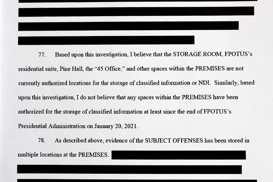 The DOJ noted in a new filing that the FBI found 13 boxes containing 110 classified documents during its raid at Mar-a-Lago.