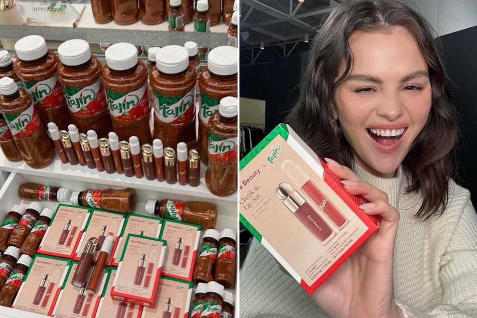 Selena Gomez revealed Thursday that Rare Beauty has collaborated with Tajin on a new set featuring liquid blush and a lip gloss.