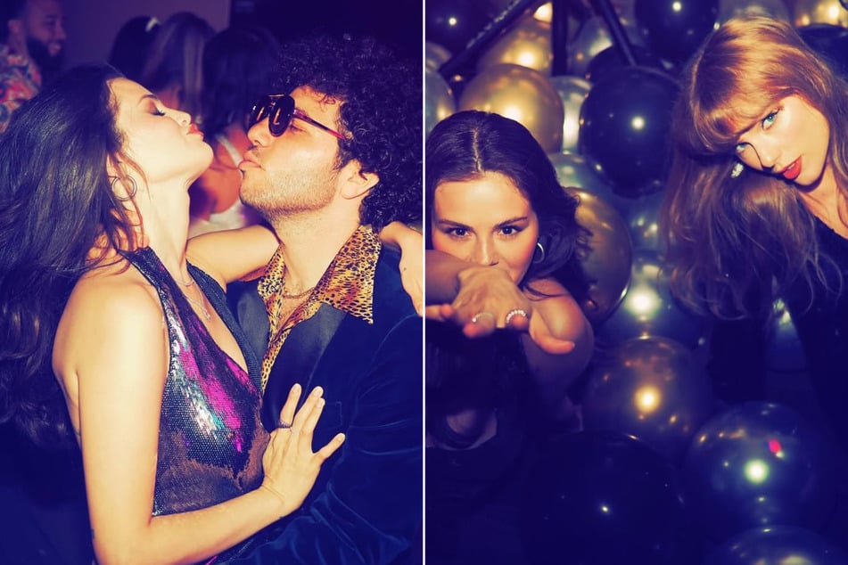 Selena Gomez (l.) kicked off her 33rd birthday festivities with those closest to her, including her A-list bestie Taylor Swift (r.) and fiancé Benny Blanco!