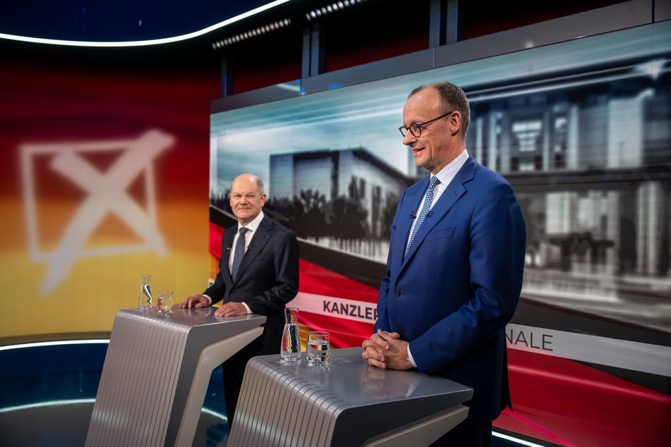 Das TV-Duell zwischen Olaf Scholz (66, SPD) und Friedrich Merz (69, CDU).