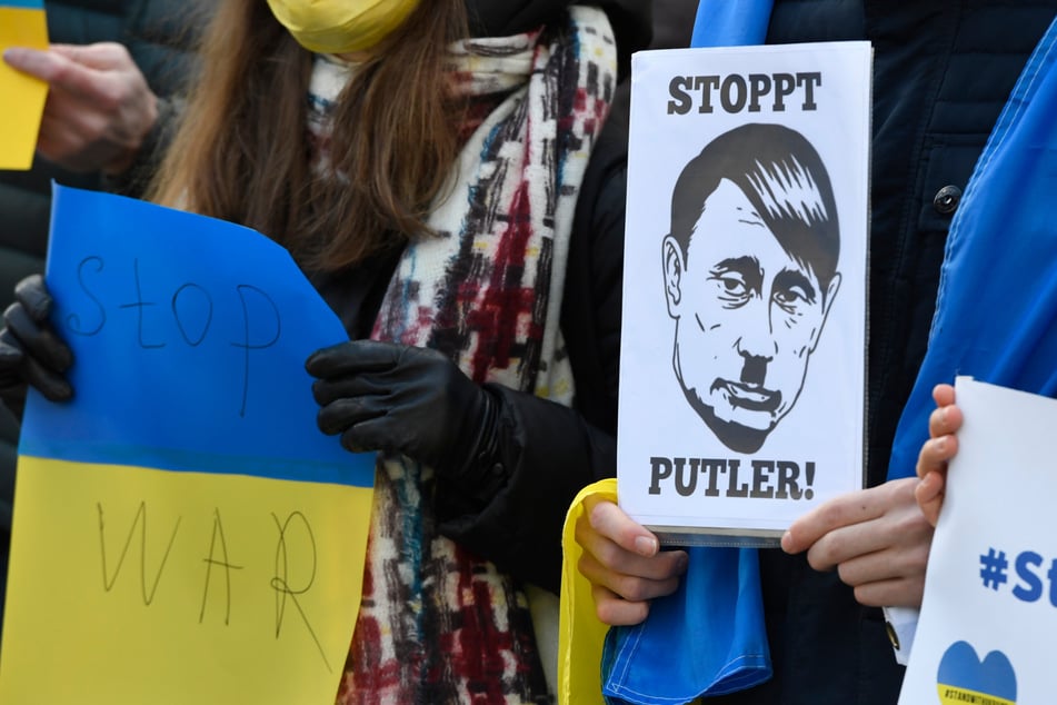 "Stoppt den russischen Aggressor!": Magdeburger fordern die Unterstützung der Ukraine