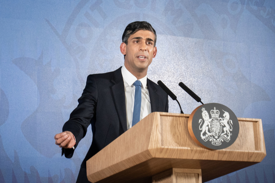 Bei seiner großen innenpolitischen Rede im Plexal im Olympiapark London zeigte sich Rishi Sunak (42) optimistisch.