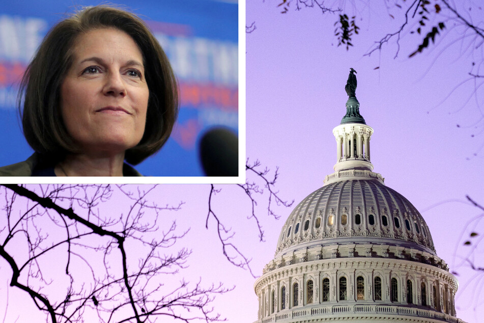 Democratic Senator Catherine Cortez Masto (inset) has re-won her seat in Nevada after midterms, leading Democrats to keep a majority control of the Senate.