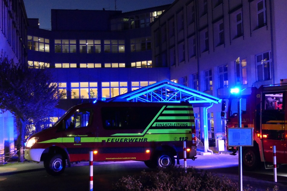 Feuerwehreinsatz am frühen Donnerstagmorgen am Klinikum Grimma.
