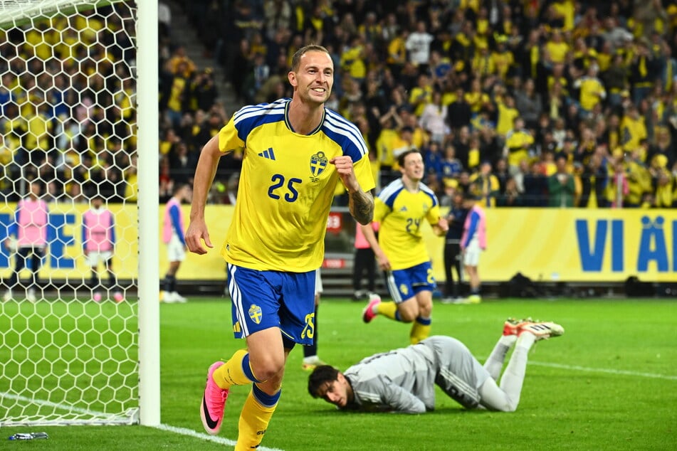 Der Mittelstürmer Gustaf Nilsson (29) spielt in der kommenden Saison für Hertha BSC.
