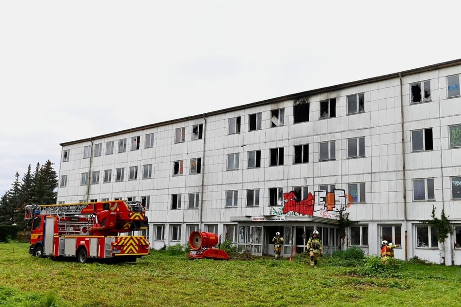 Im obersten Stockwerk des leerstehenden Gebäudes war ein Feuer ausgebrochen.