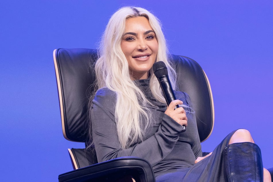 Kim Kardashian's appearance at the OMR Festival on Tuesday was interrupted by a pro-Palestinian protestor.