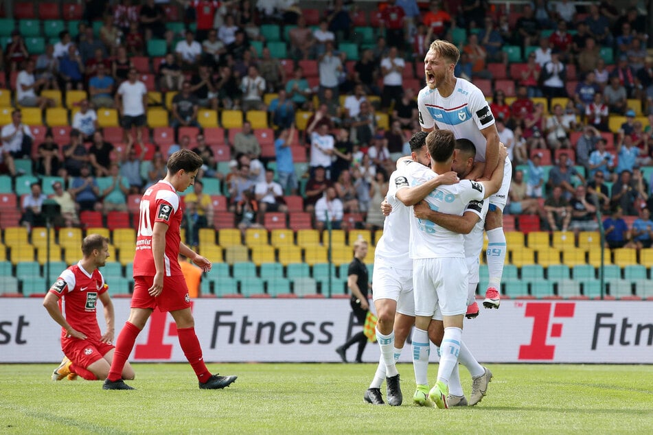 Viktoria Berlin oben auf: Nach einem 4:0 über Kaiserslautern war Himmelblau Tabellenführer der 3. Liga. Knapp fünf Jahre ist dieses Bild alt. (Archivbild)