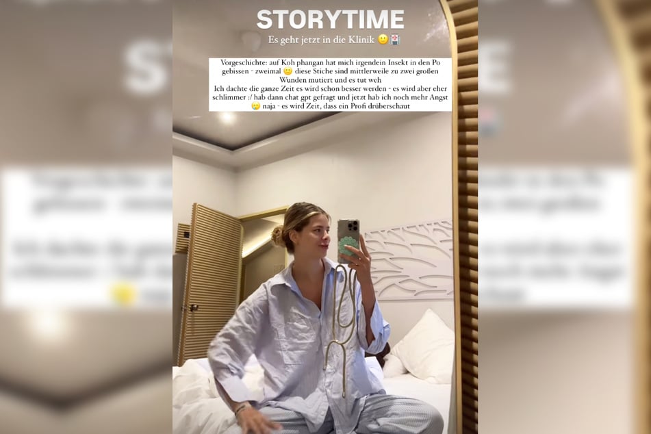 In einer Instagram-Story vom Montagmorgen hatte die 24-Jährige ihren Fans beunruhigende Neuigkeiten mitzuteilen: Sie wollte eine Klinik aufsuchen.