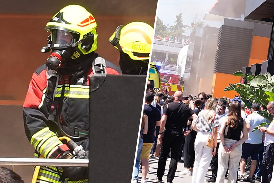 Brand bei Formel 1: Fahrerlager evakuiert, Feuerwehr im Großeinsatz