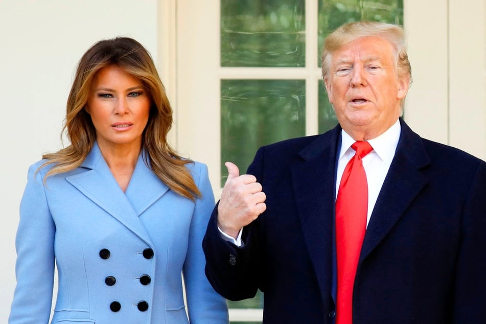 Donald (r.) and Melania Trump (l.) prior to their meeting with Turkish President Recep Tayyip Erdogan in the Oval Office at the White House on November 13, 2019.